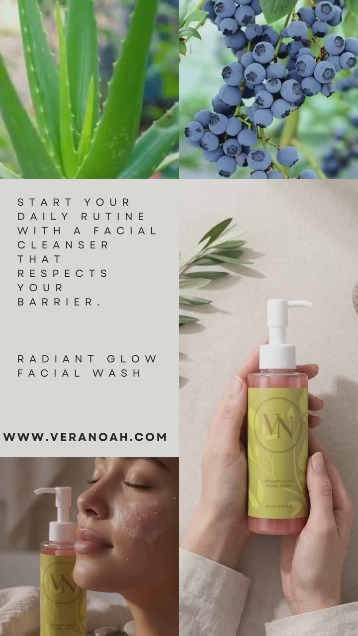 VERA NOAH Radiant Glow Facial Wash – Gentle Brightening Face Wash for Sensitive Skin