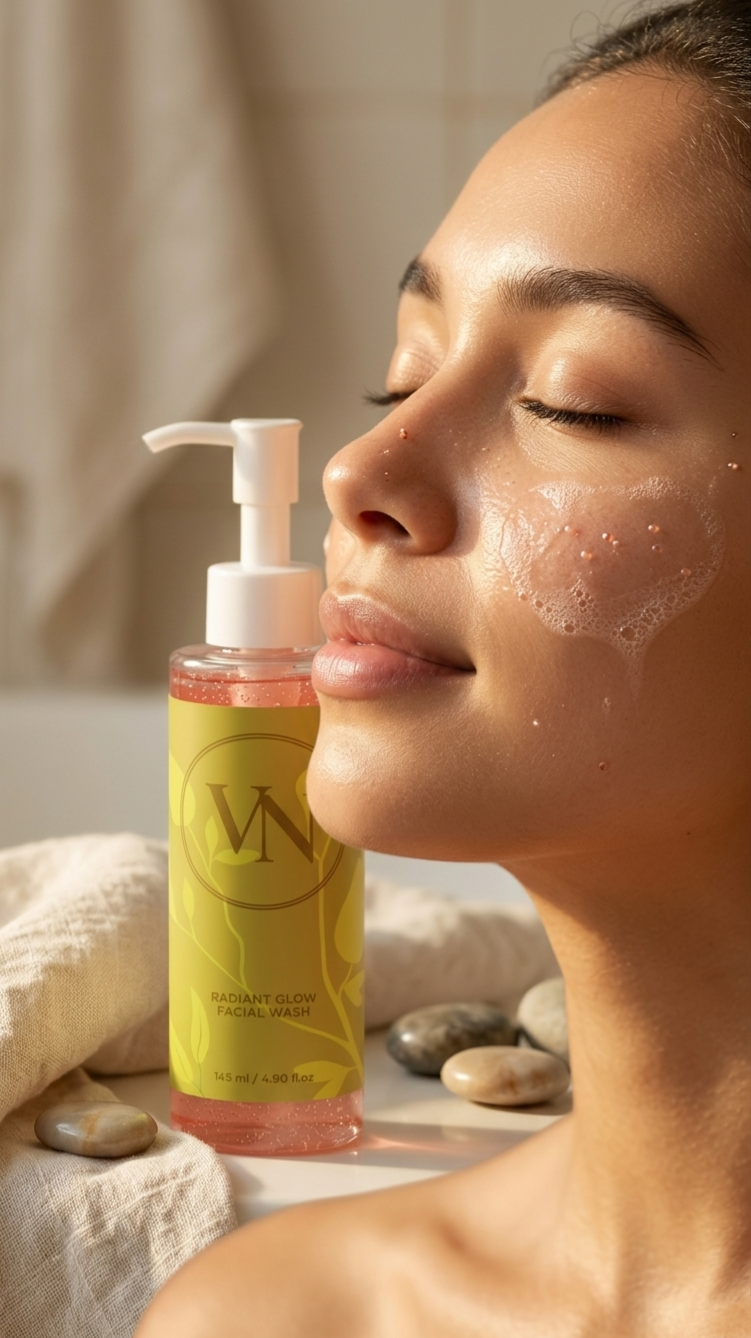 VERA NOAH Radiant Glow Facial Wash – Gentle Brightening Face Wash for Sensitive Skin